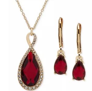 Anne Klein pendant necklace and earrings